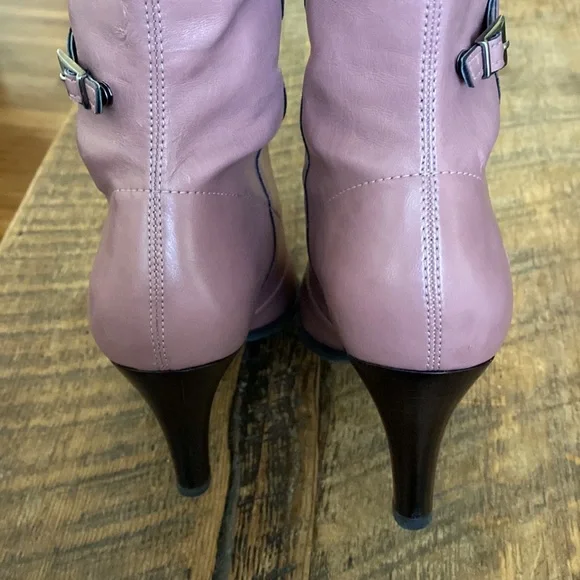 Franco Sarto Rosa Marmo Faux Leather Heeled Boots - Size 7 - Picture 5 of 16